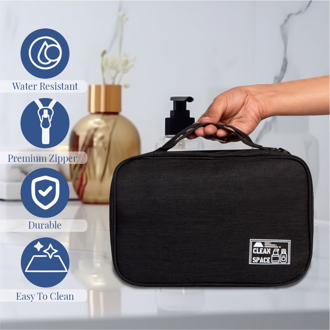 Toiletry Organizer Bag For Traveling Men Shaving Kit Bag Waterproof Hanging  Cosmetic Bag