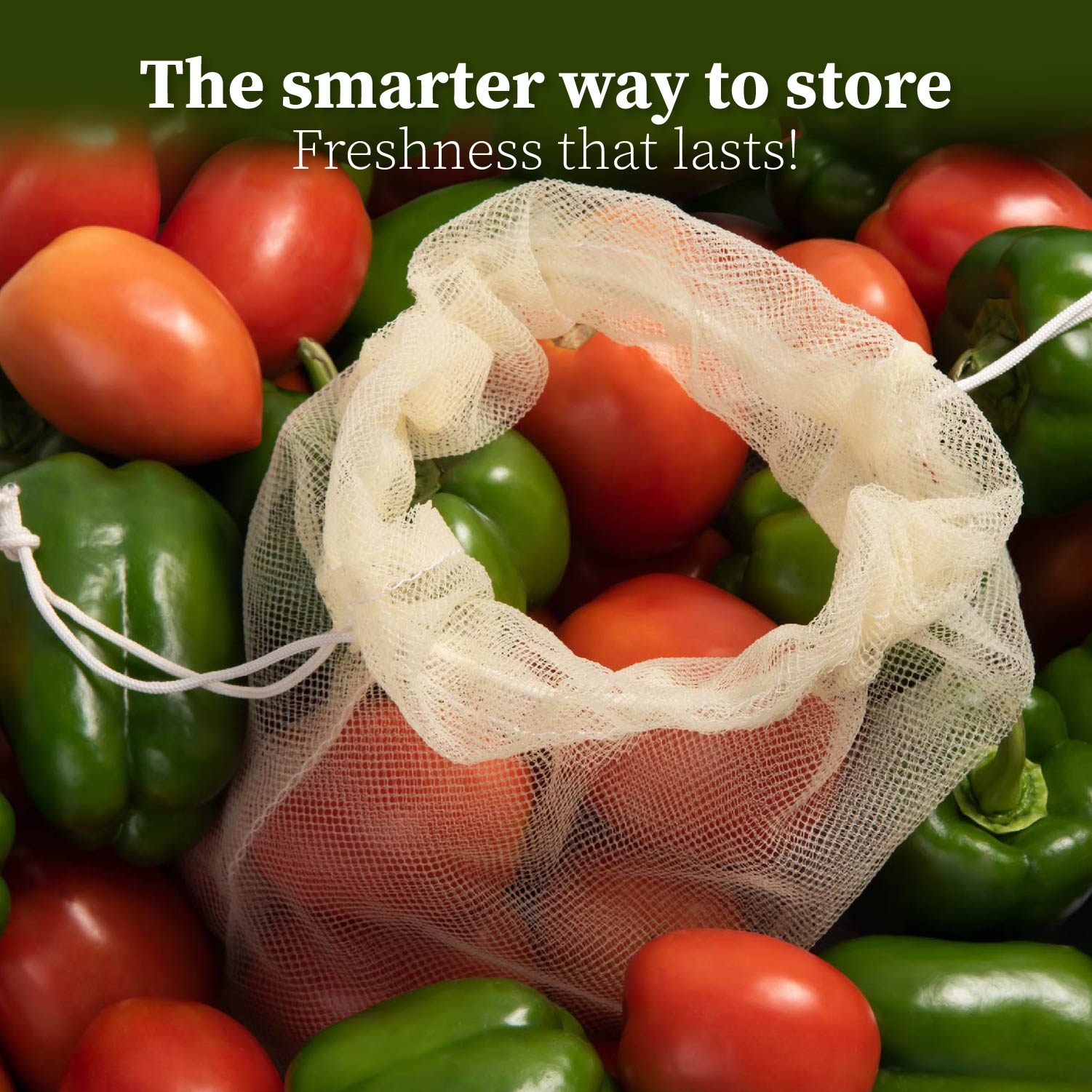 Homestrap Set of 6 Reusable Mesh Vegetable Storage Bags