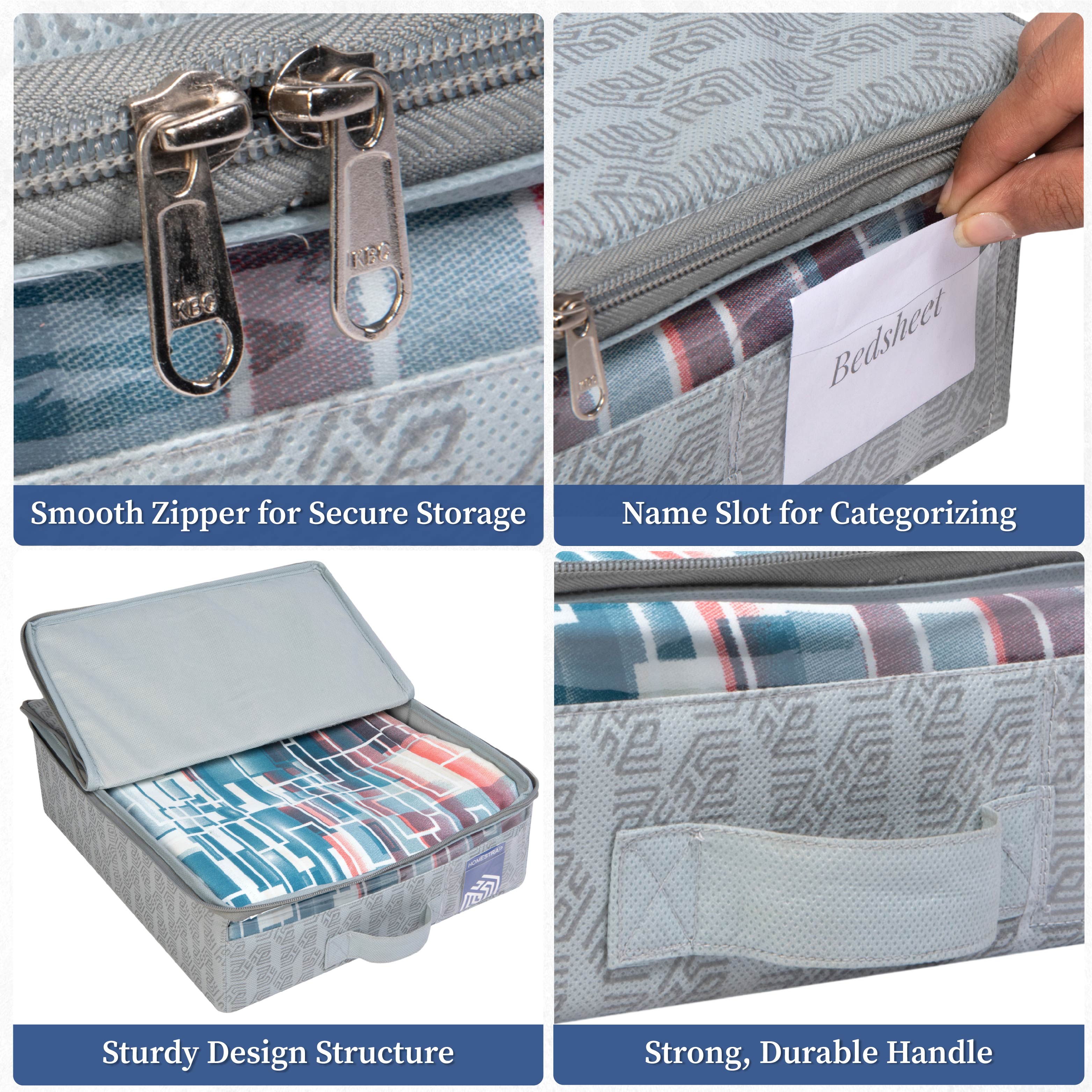 Foldable Non-Woven Bedsheet Organizer