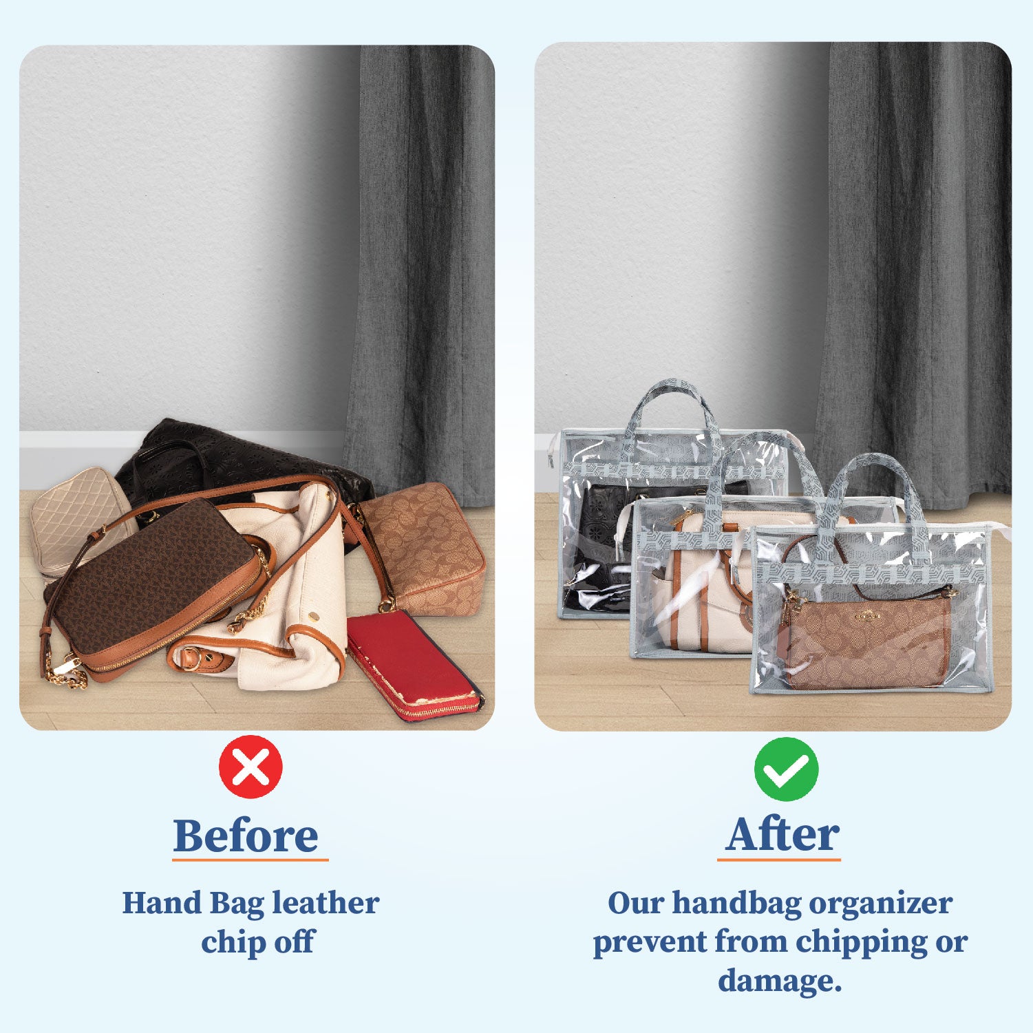 Buy Homeleven Handbag Purse Clutch Organizer Dustproof Bag Holder