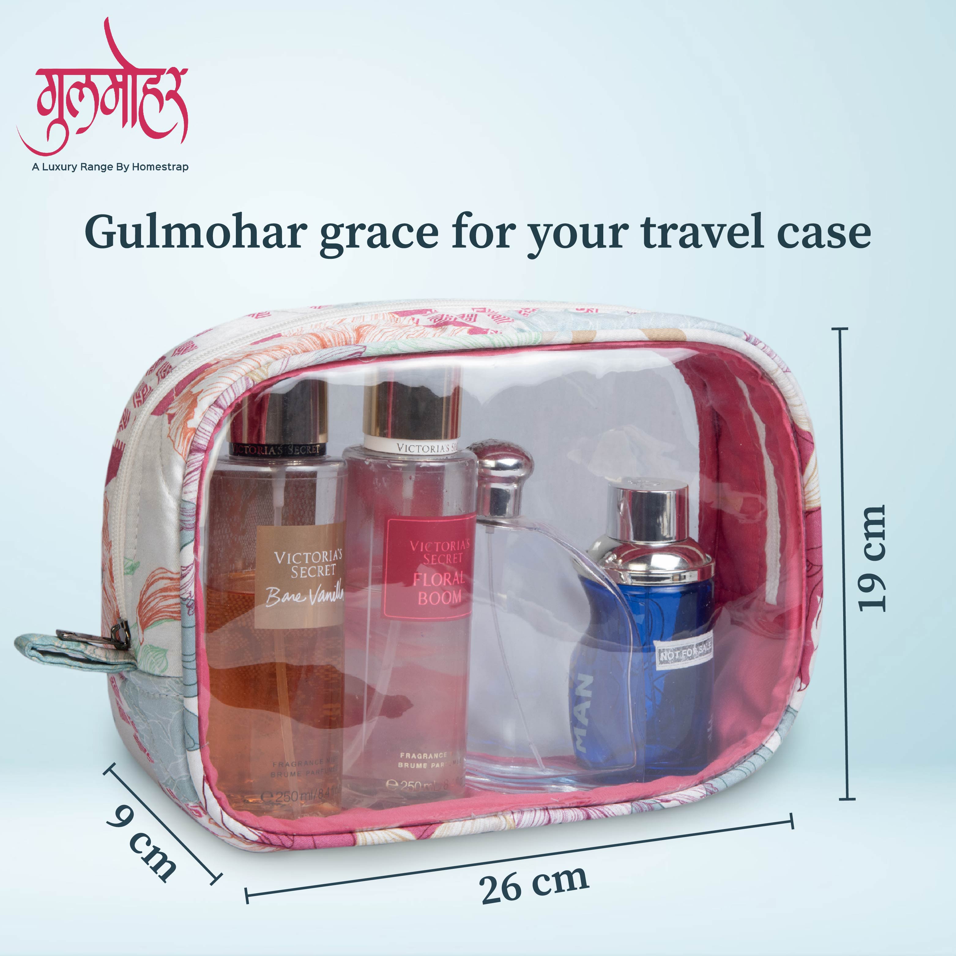 Gulmohar Transparent Toiletry Pouch