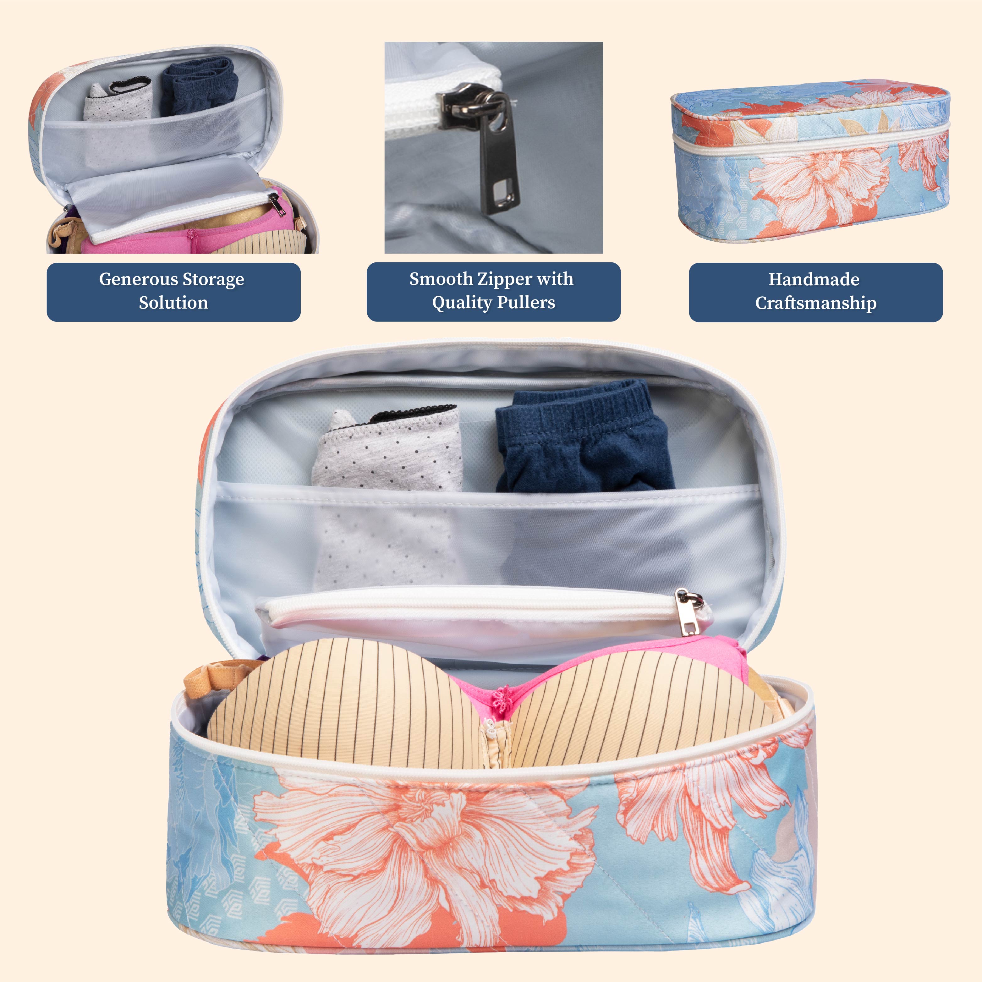 Gulmohar Undergarment Bag Organizer