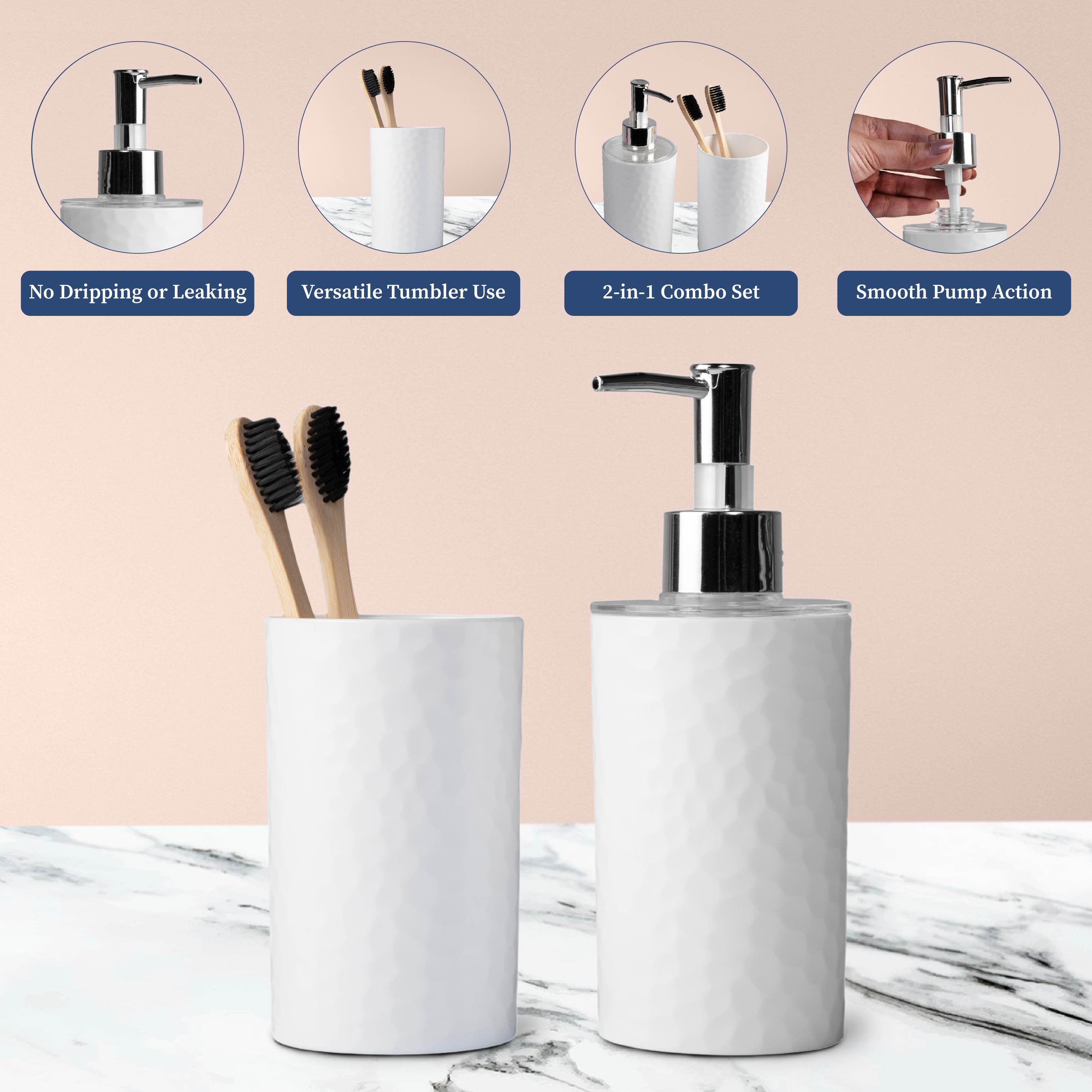 Homestrap Soap Dispenser and Tumbler Set