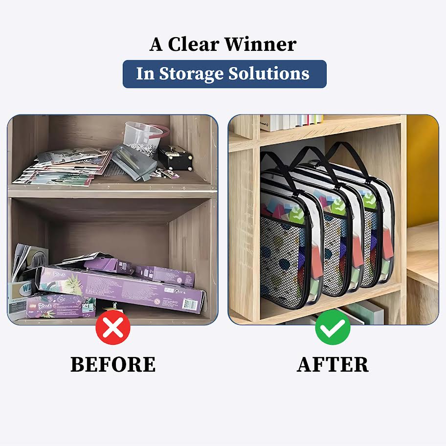 Multi purpose Transparent Toy and Board Game Storage Bags