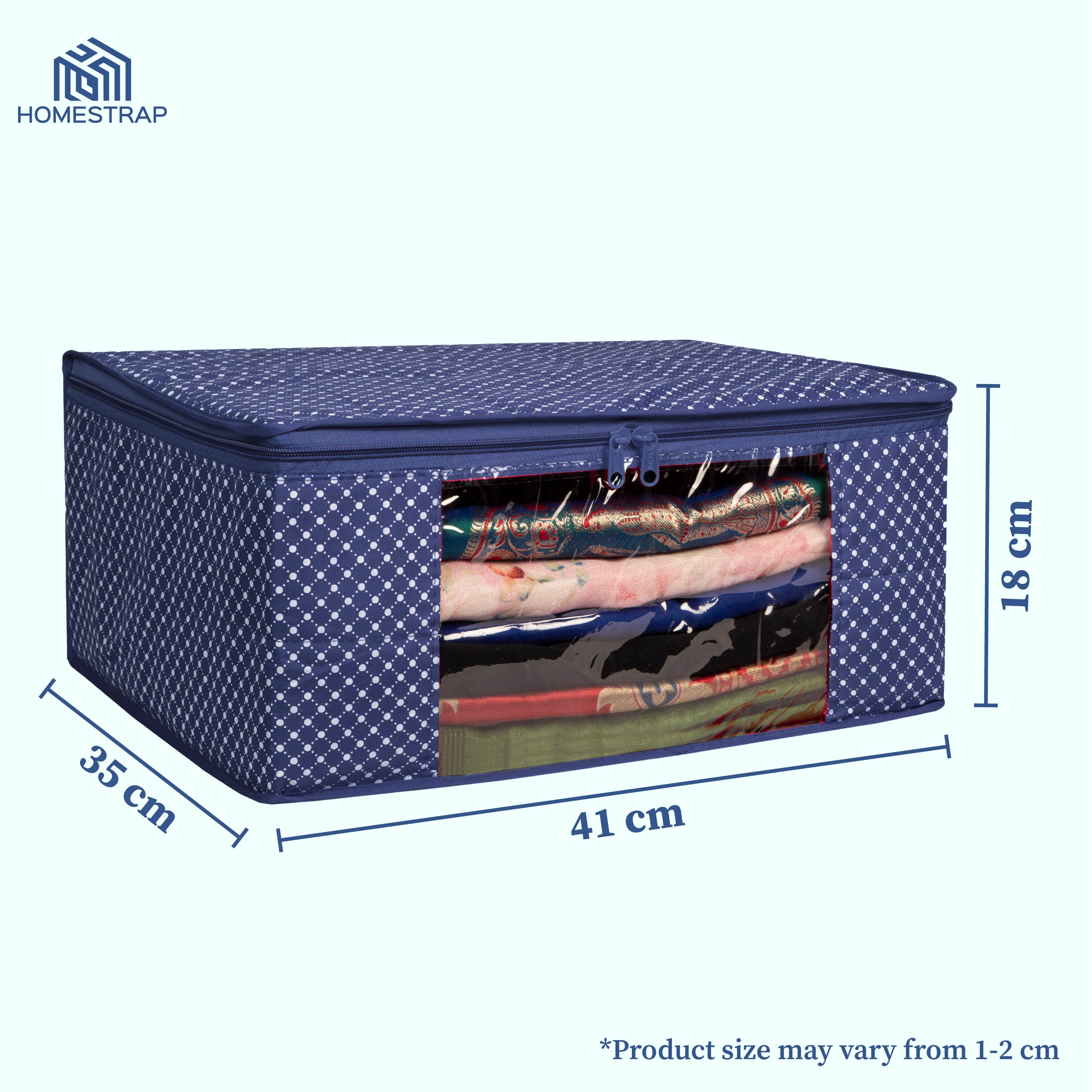 3 layer Cotton Quilted Saree Cover | Clothes Organizer