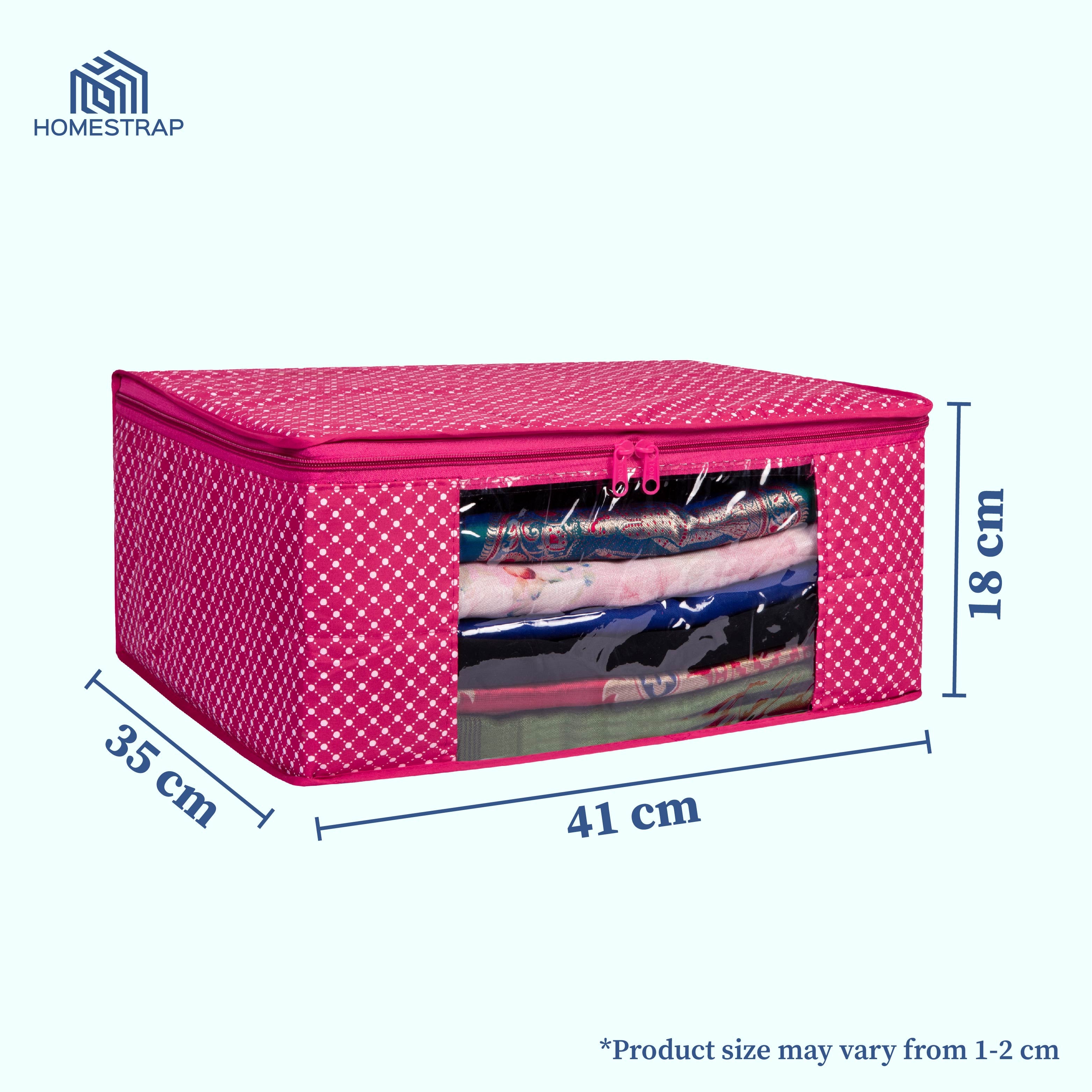 3 layer Cotton Quilted Saree Cover | Clothes Organizer