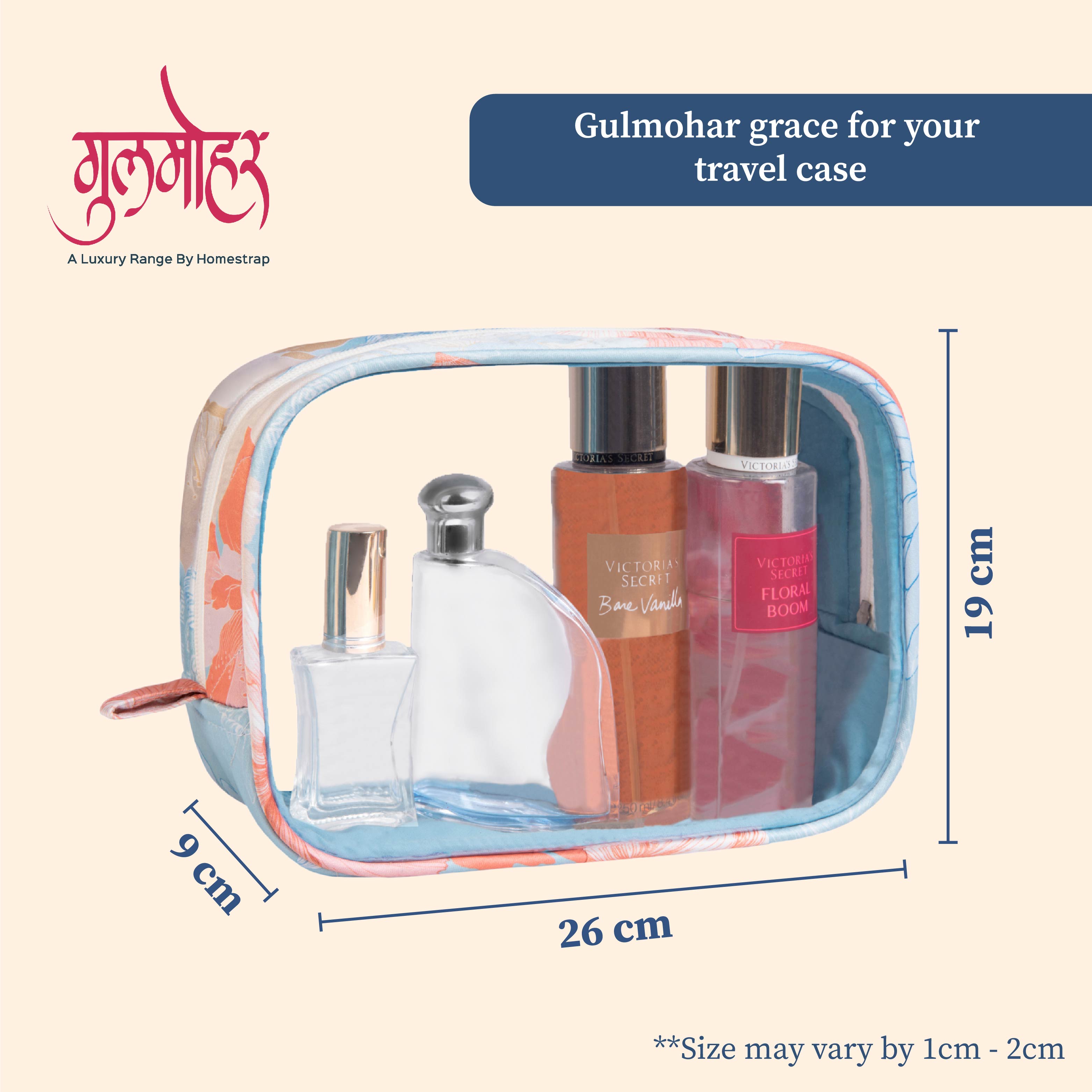 Gulmohar Transparent Toiletry Pouch