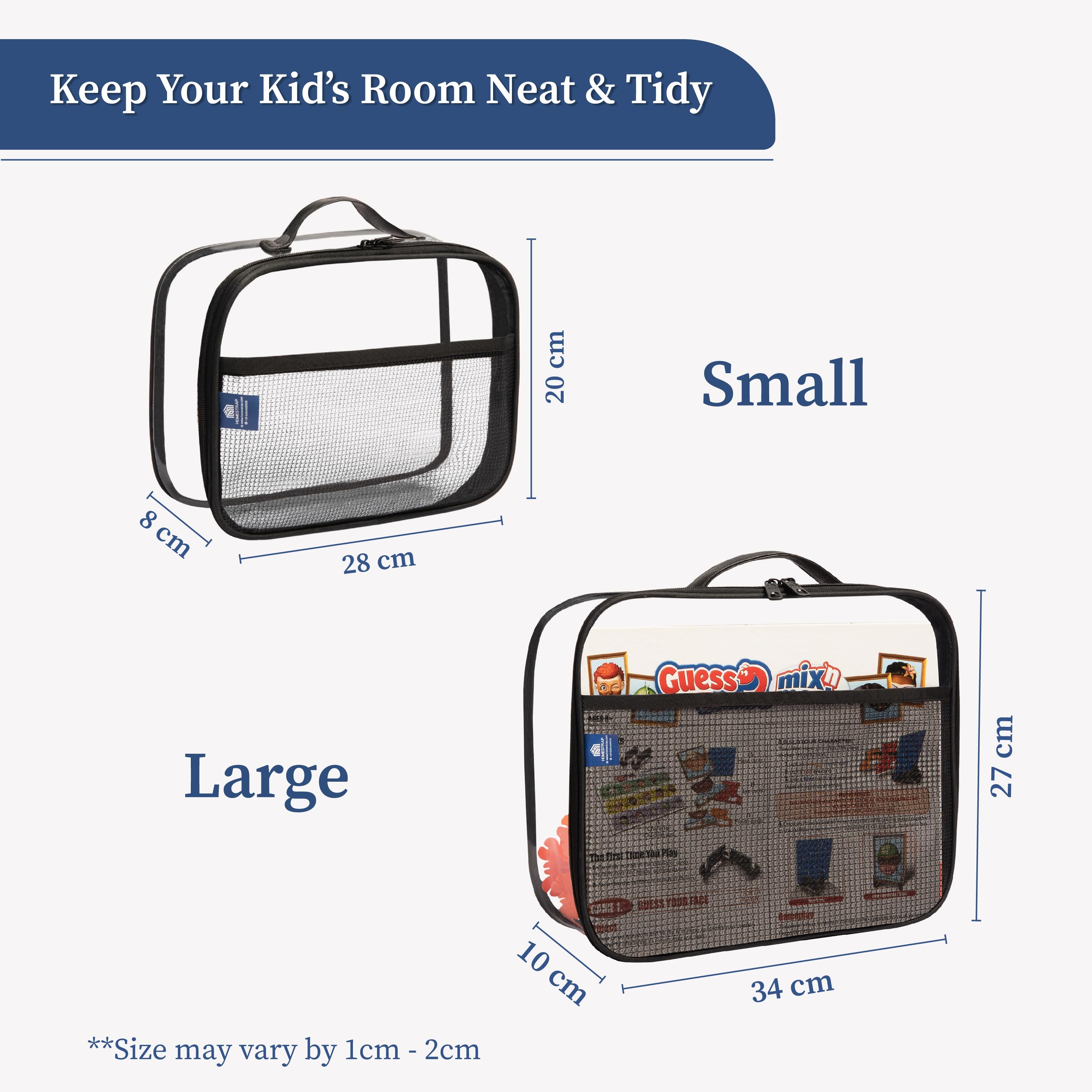 Multi purpose Transparent Toy and Board Game Storage Bags