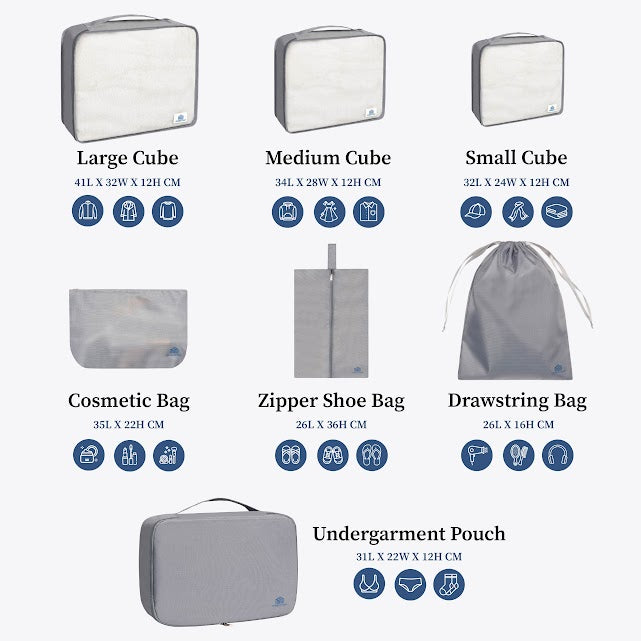 7-Piece Travel Organizer Packing Cube