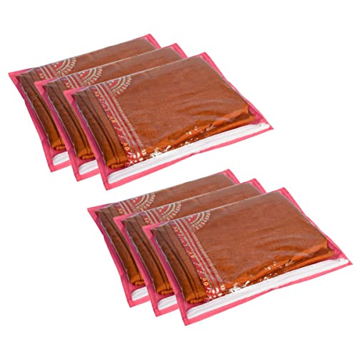 DVON storage box for clothes saree cover Non-Woven Fabric Saree Cover  Clothes Organiser with Transparent Window cloth storage box - Red Cheks  Pack of 2 Price in India - Buy DVON storage