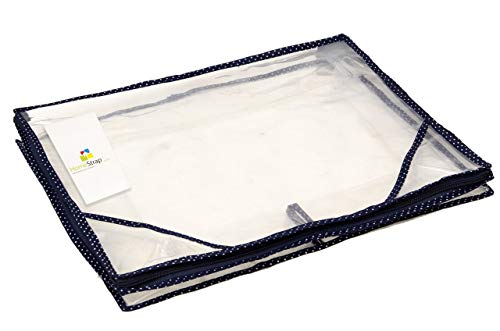 Saree Bag for Packaging Storage with Zip and Transparent Plastic Cover –  Chotteylal & sons