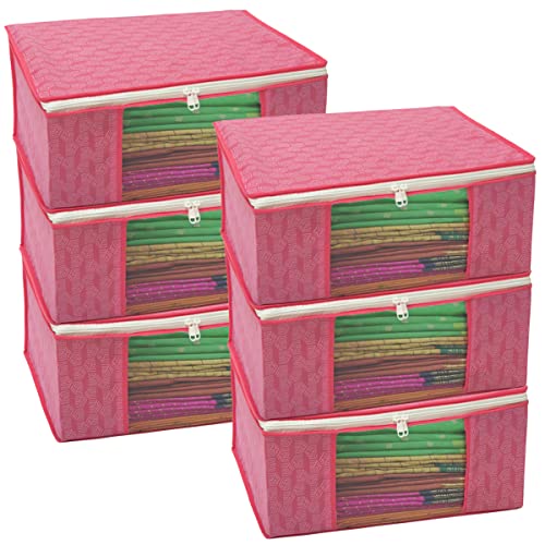 Amazon.com: 6 Pack/Sari Saree Cover/Lehenga Cover Bags Packaging Storage/Clear  Plastic with Attractive Design : Home & Kitchen